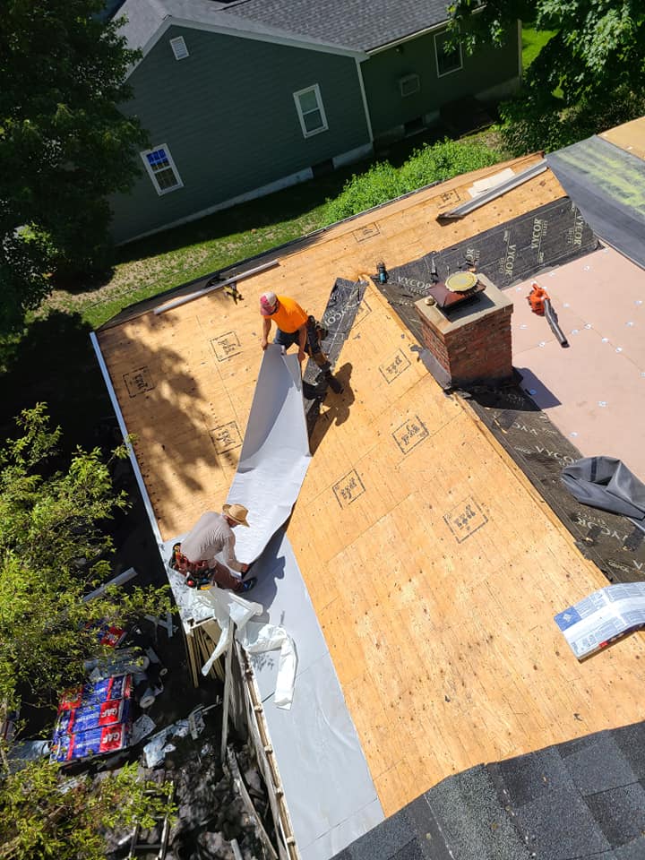 Roofing project — before