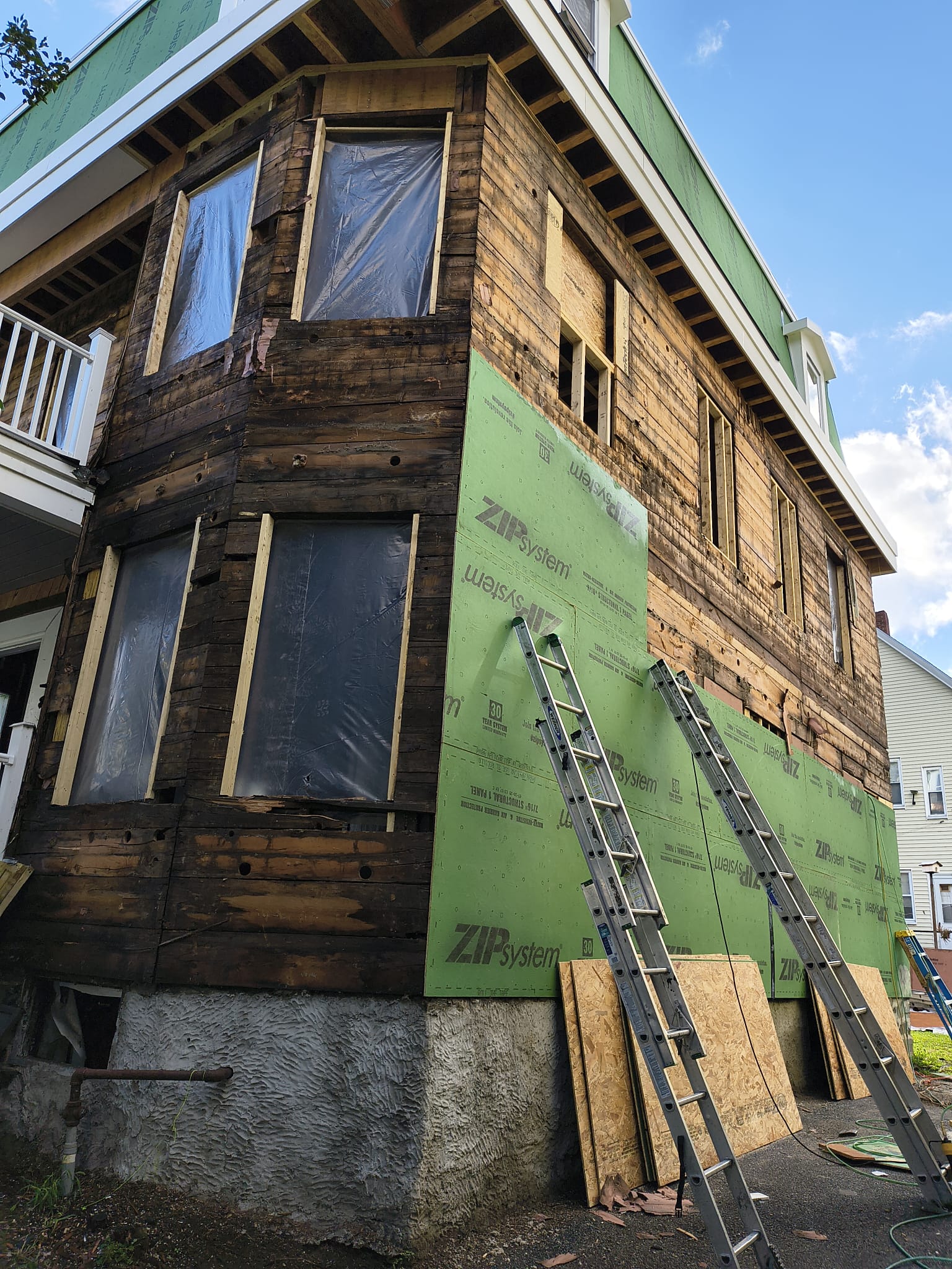 Siding project — before
